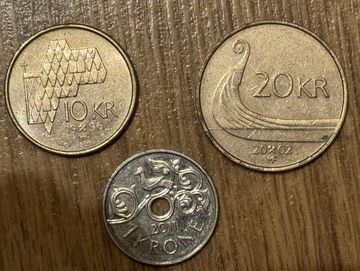 Korony norweskie monety