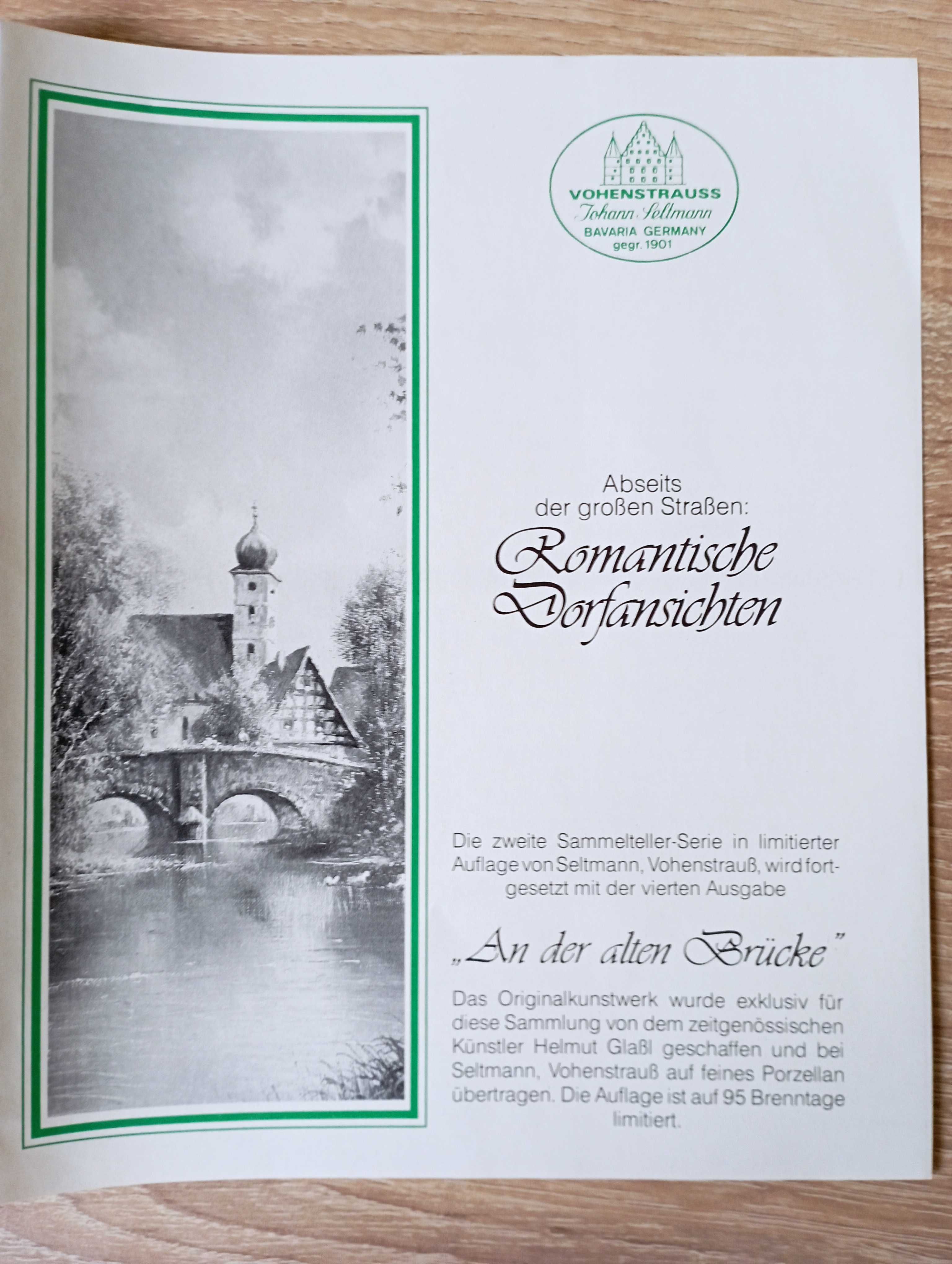 Porcelana Vohenstrauss "An der alten Brücke" - "Na starym moście"