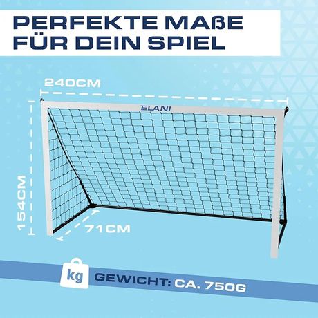Bramka do piłki nożnej dla dzieci elani 240 x 150cm bezpieczna