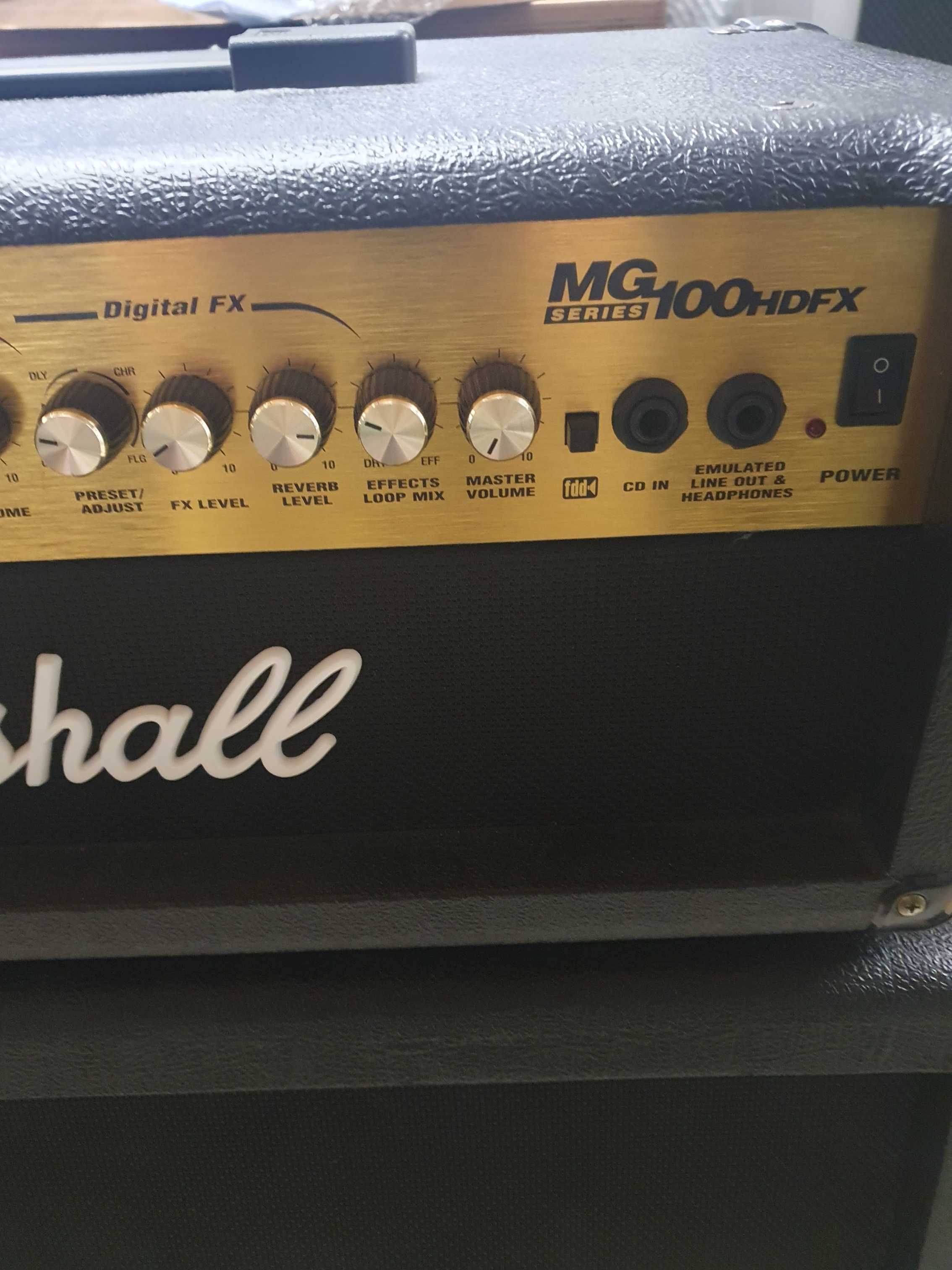 wzmacniacz gitarowy Marshall  MG100 HDFX   plus Marshal MG 412A BOX