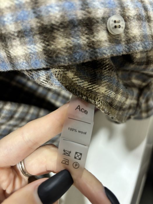 Теплая рубашка в клетку Ace шерсть oversized