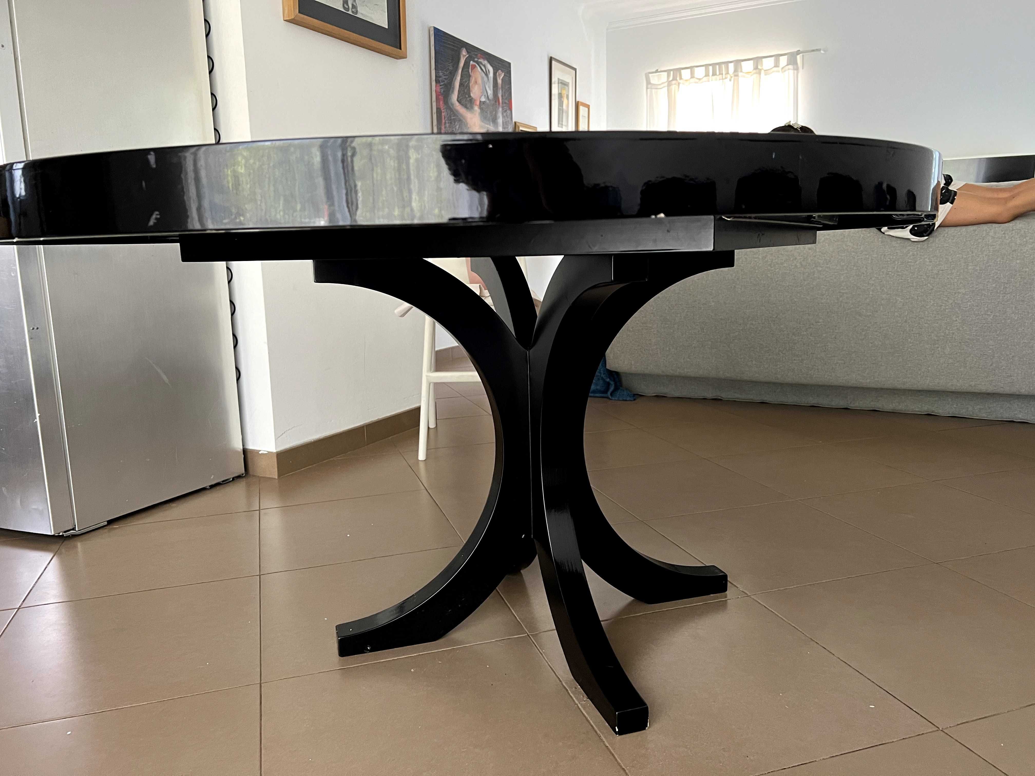 mesa de jantar extensivel lacada