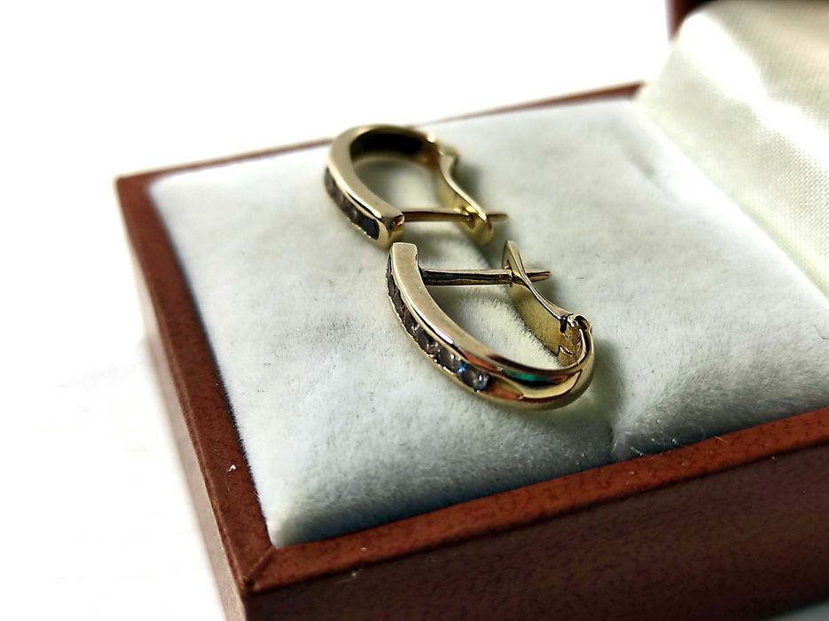 Solidne ZŁOTE KOLCZYKI pr.585 Lombard Lubawa