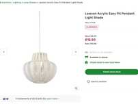 Lampa abażur akrylowy Lawson retro vintage loft NOWE! 3 sztuki