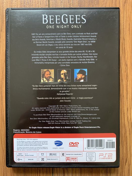 Bee Gees - One Night Only - dvd