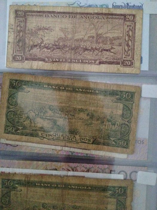 ANGOLA 2 notas d 1956 de Silva Porto 20$ e Henrique de Carvalho 50$ BC