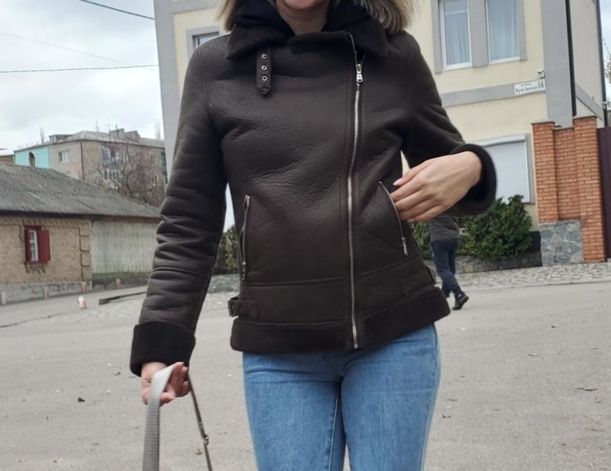 Дубленка  авиатор женская