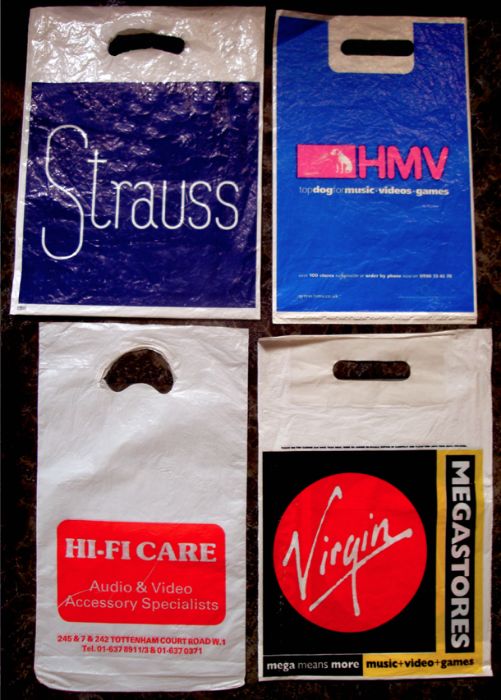 Raridades Sacos Lojas Discos Vinil LPs Albums Singles CD Anos 80 90 00