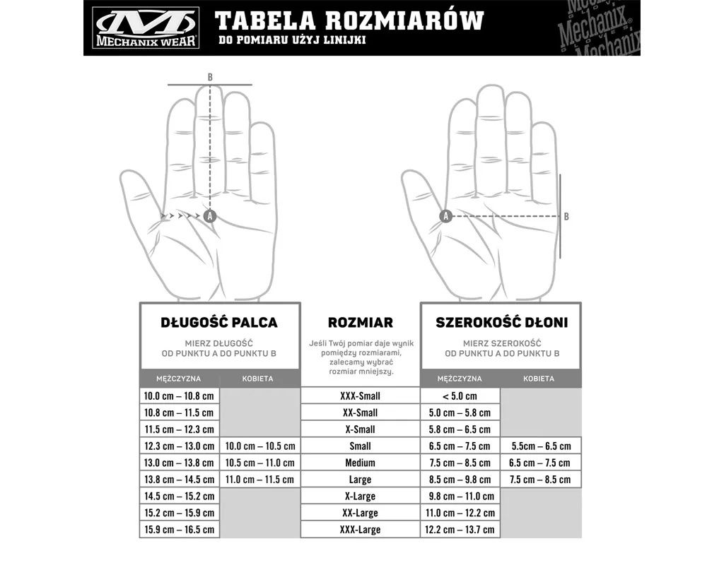 Rękawice taktyczne Mechanix Wear XXL
Mechanix Wear, Rękawice taktyczne