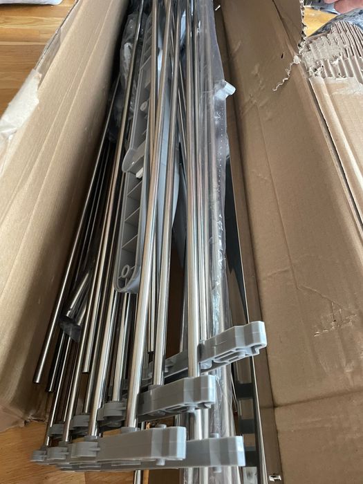 Vounot Składana suszarka na bieliznę z kółkami o dużej pojemności