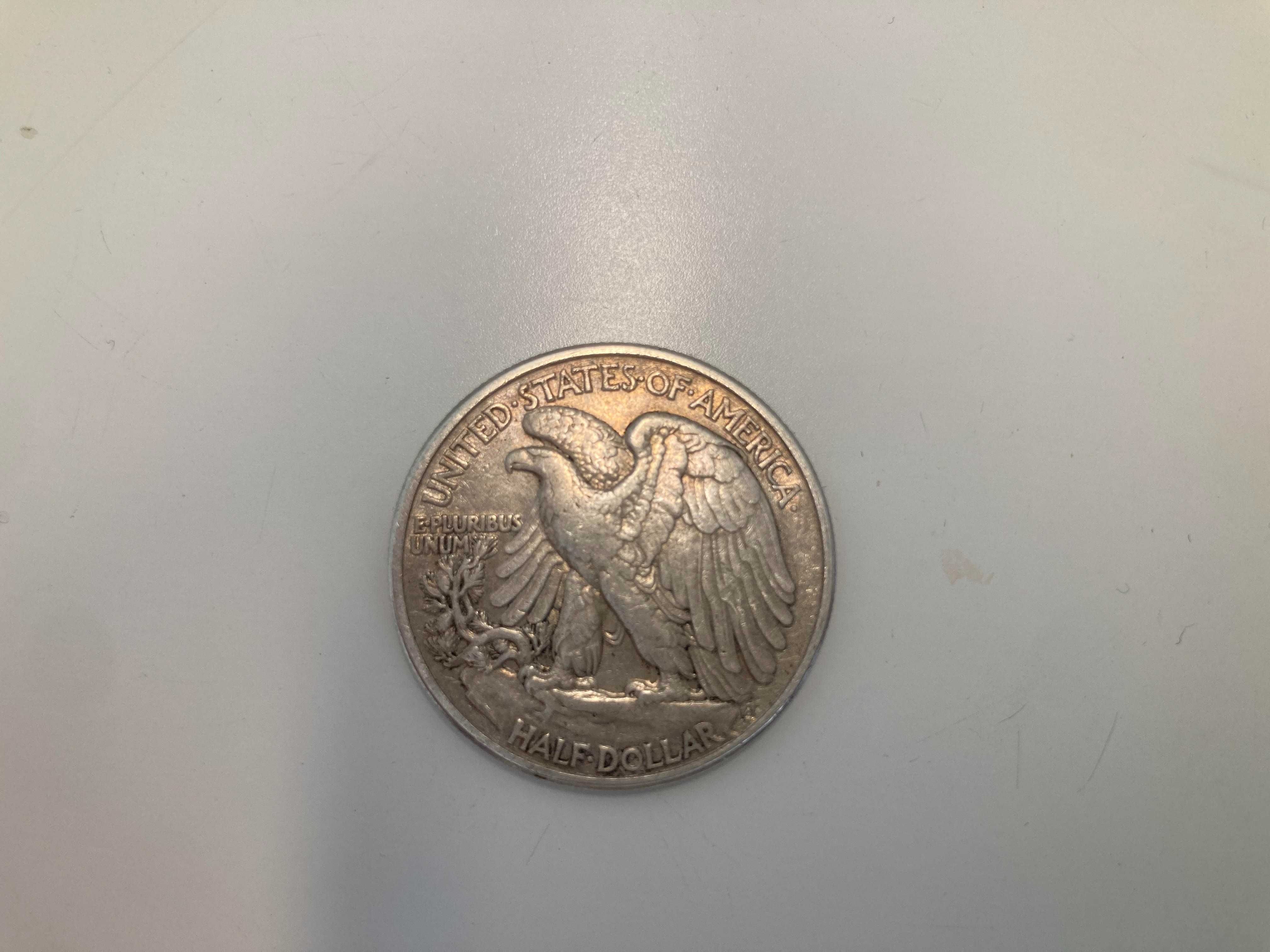 Серебряная инвестиционная монета Американский Орел 1945г