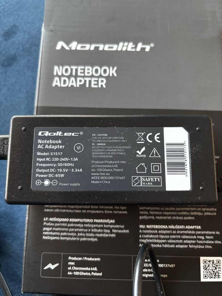 Zasilacz Dell nowy Qoltec 51517