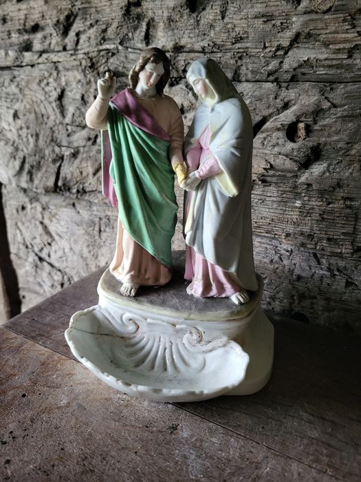 Stara kropielnica Maryja I Święty Jan porcelana Andenne
