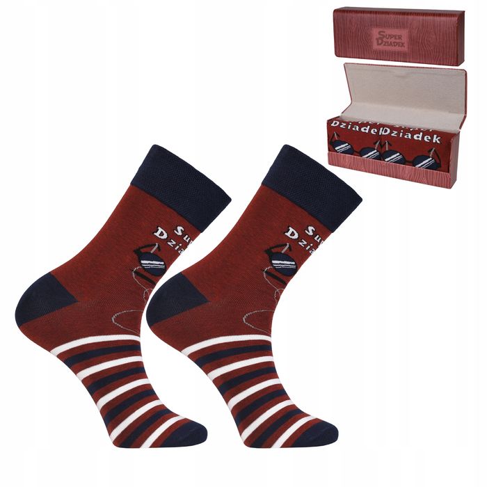 Skarpetki Męskie Super Dziadek W Opakowaniu Prezentowym Moraj 39-42