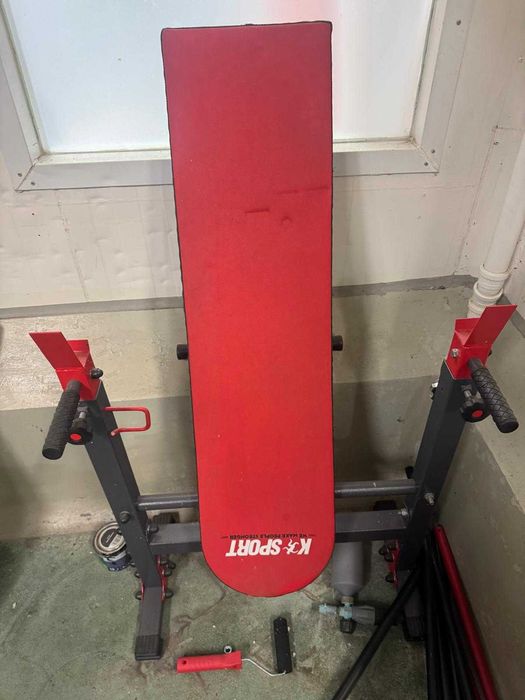 Ławka ławeczka pod sztangę do ćwiczeń stojaki skos dolny górny KSSL110