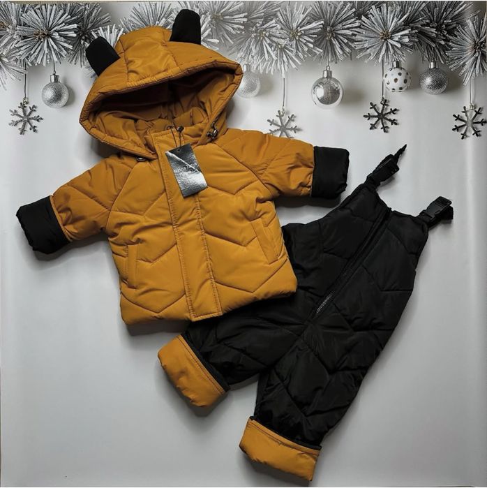 Дитячий зимовий комбінезон хлопчику дівчинці, зимовий костюм дитячий