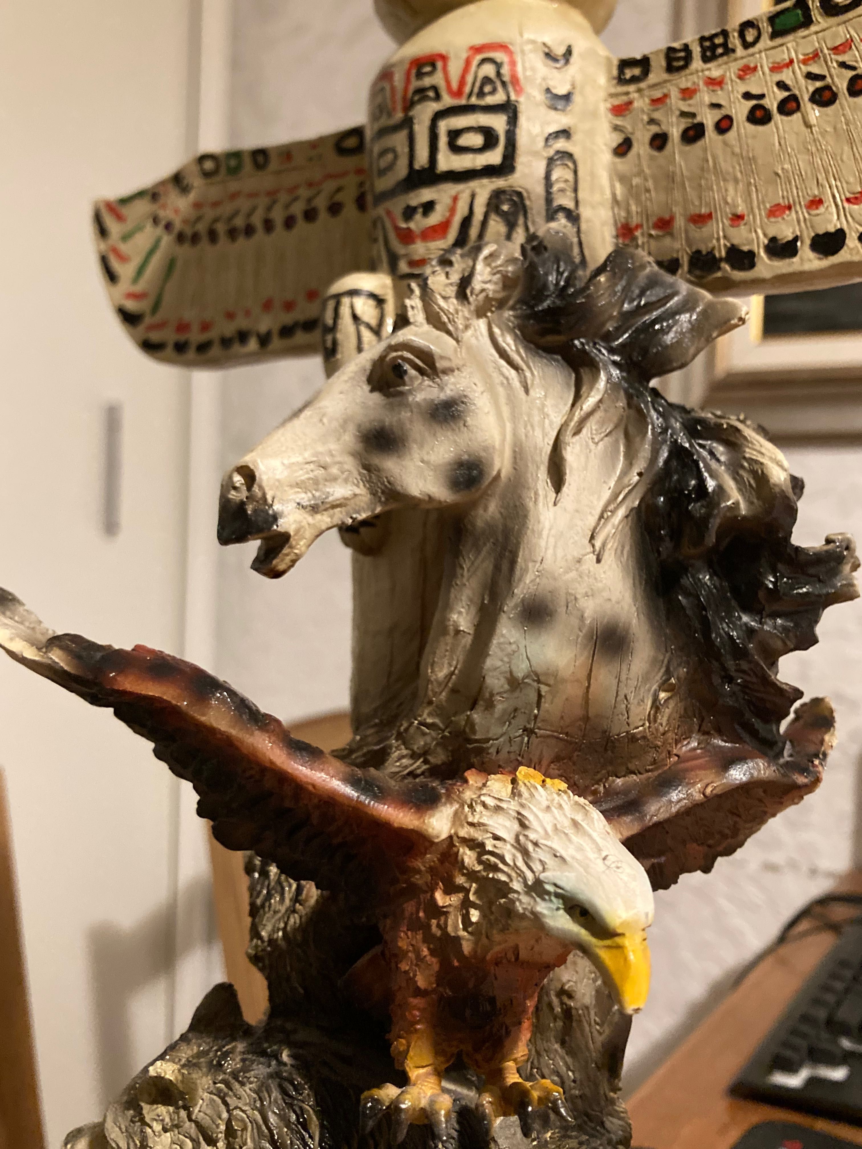 Oryginalna Figura Indiańska Antyka.