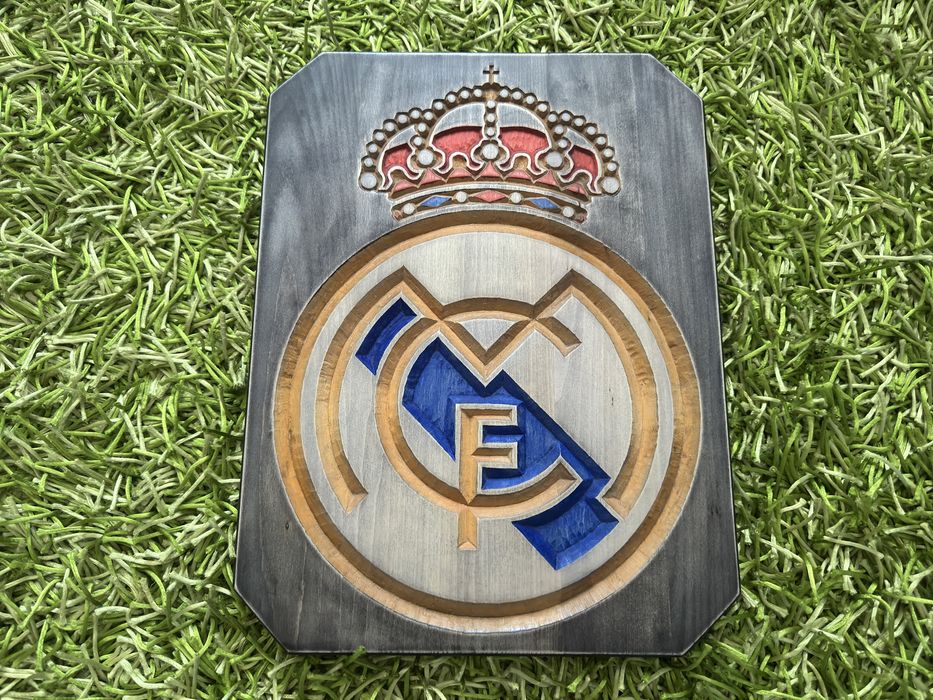 Herb drewniany Real Madryt
