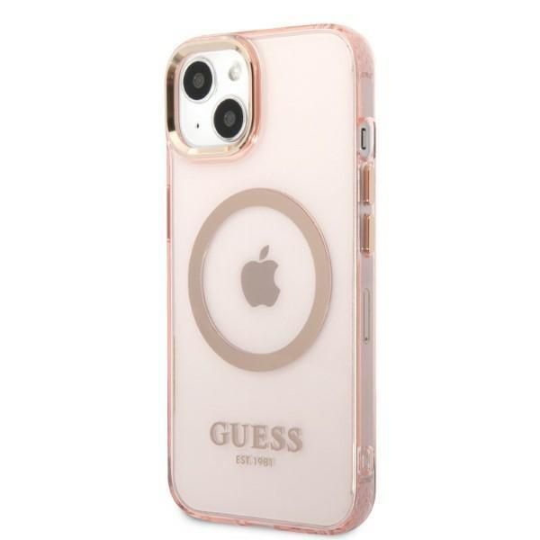 Pokrowiec Guess do iPhone 13 6,1" Różowy Magsafe