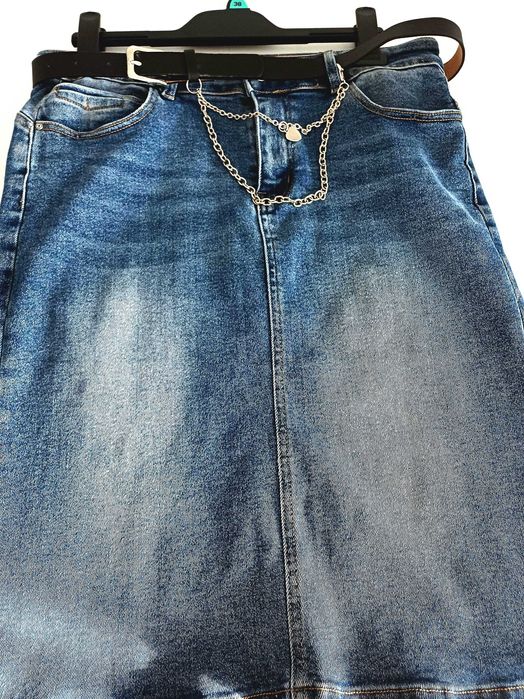 Spódnica Jeans Klasyczna Damska