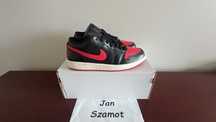 39 Buty Nike Air Jordan 1 Low Black Red Bred Sail