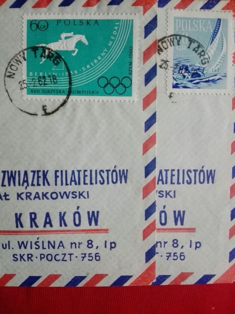 Poczta rakietowa rok 1962 - 2 koperty.