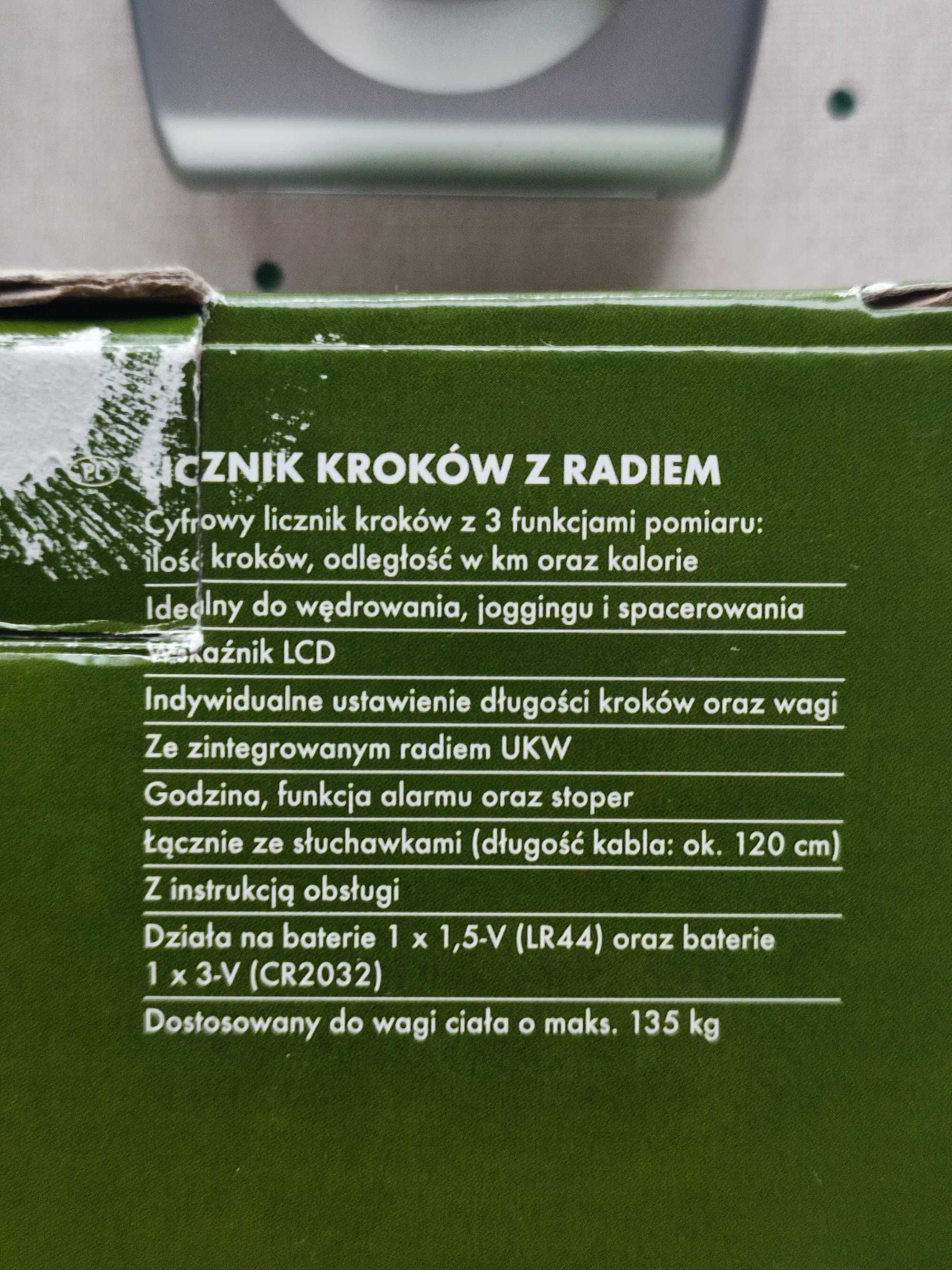 Licznik kroków z radiem