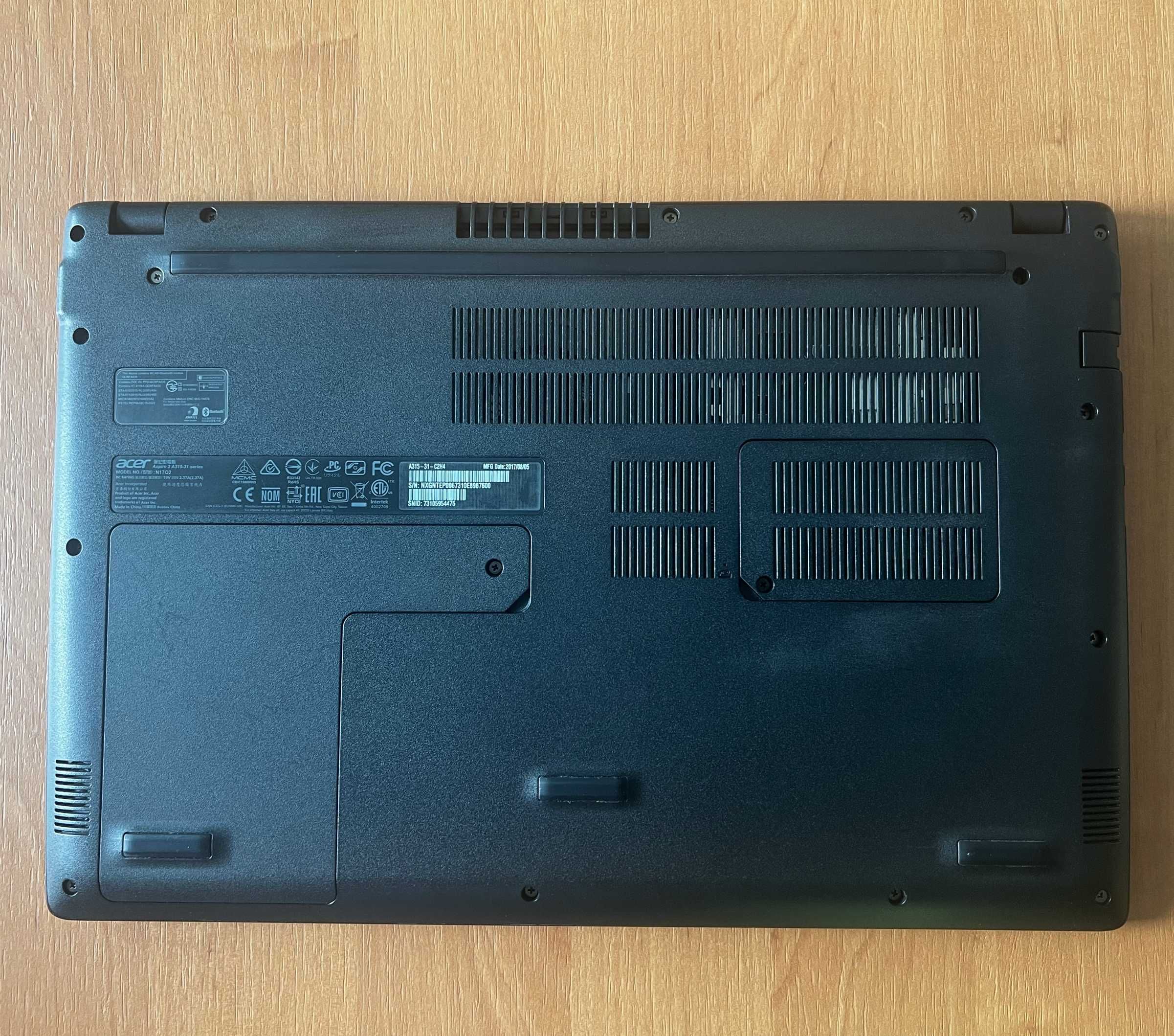 Acer Aspire 3 15,6" N3350/4GB/SSD128GB/W10/OFFICE