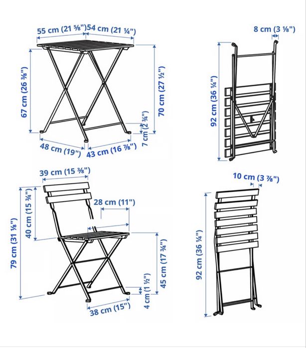1 Mesa e 6 cadeiras esplanada Ikea