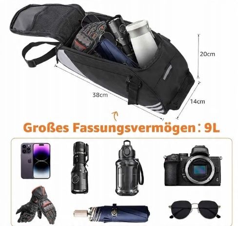 Bro Wodoodporna Sakwa 3 W 1 Dla Rowerów Z Paskami Odblaskowymi