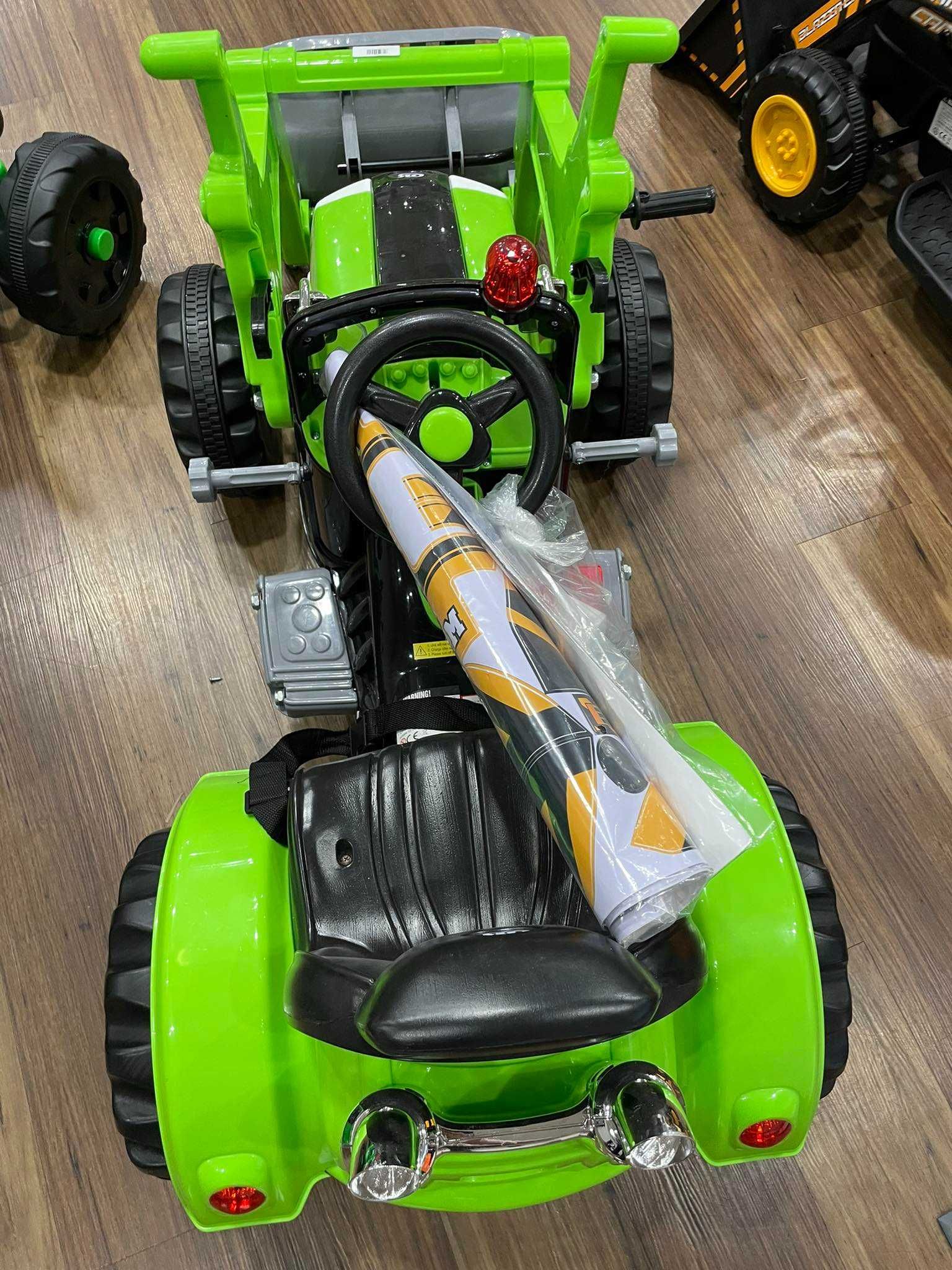 Duży Traktor na akumulator Koparka z łyżką elektryczna dla dzieci