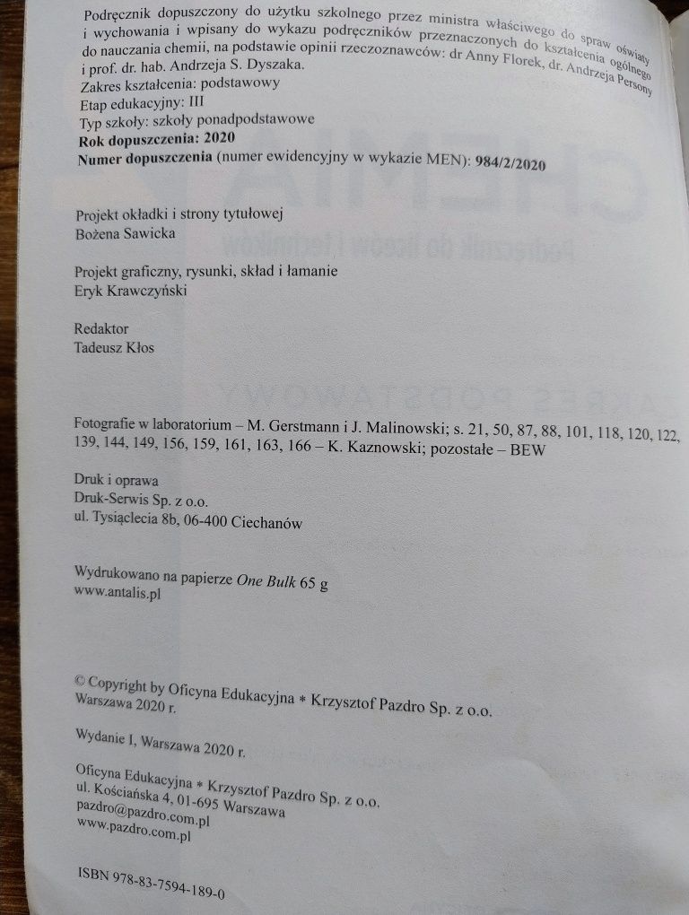 Chemia 2 Pazdro Kaznowski