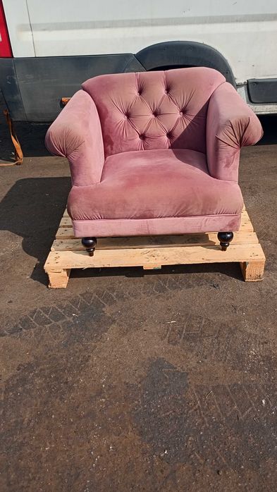 Duży  welurowy w stylu retro