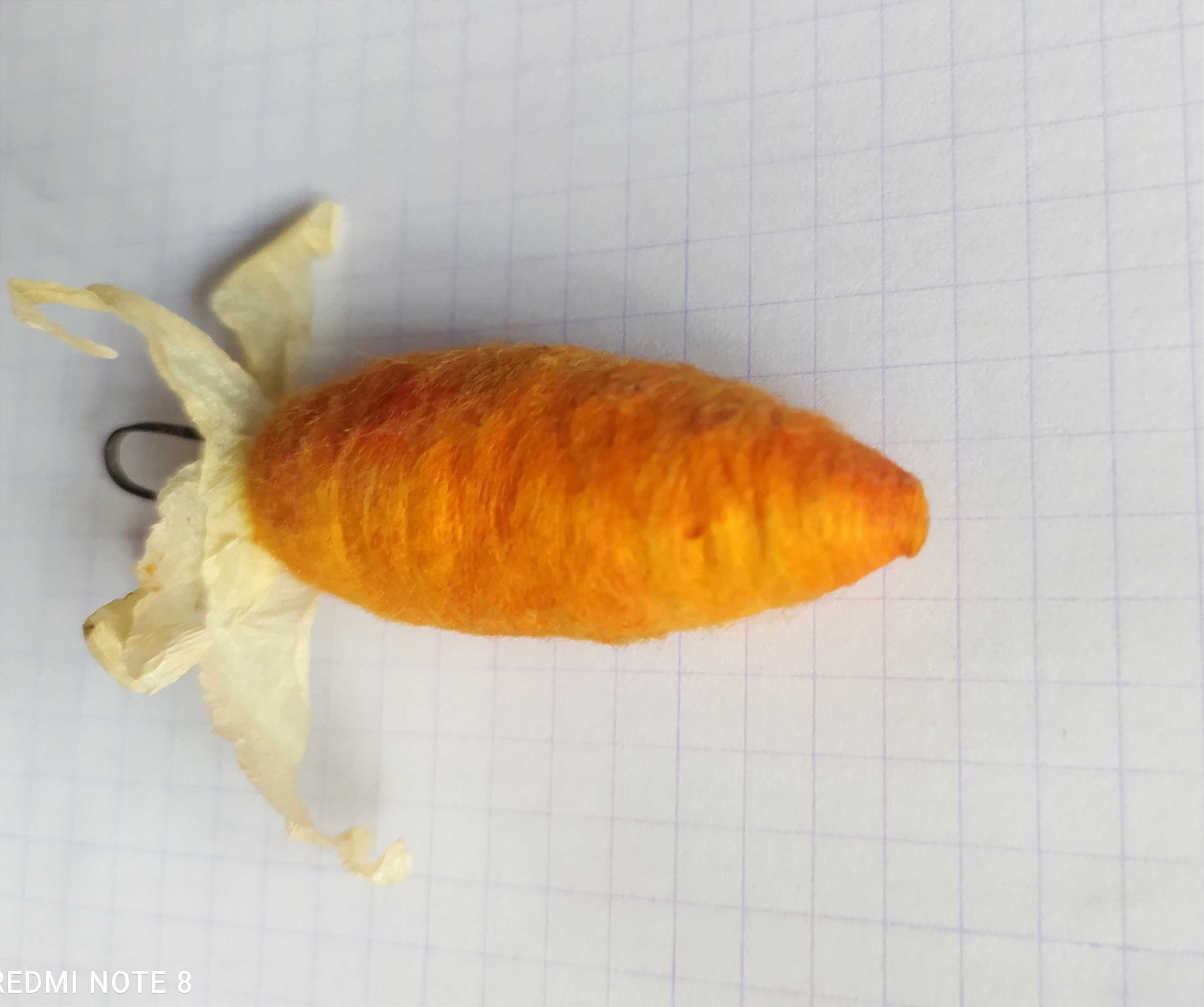 Старинная игрушка елочная морковка, ручная работа