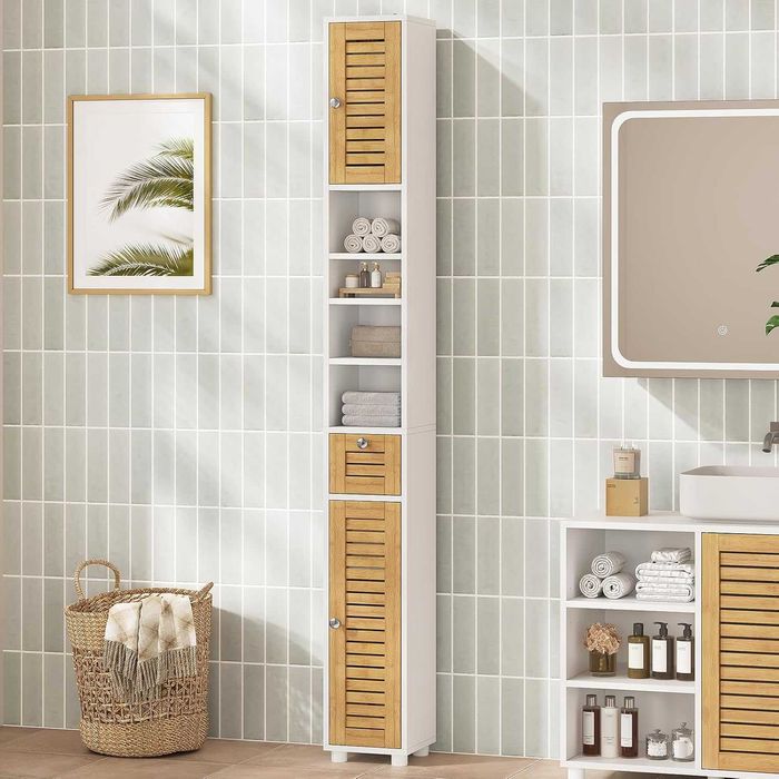 Nowa szafka łazienkowa / półka / słupek / bambusowa/ 22x20x180 / N230!