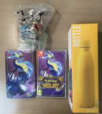 Pokemon Violet - steelbook butelka figurka gra nintendo switch
