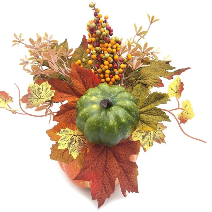 Stroik Jesienny Dynia sztuczna dekoracja 30 cm