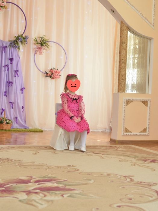 Святкова  сукня,110-116,нарядное плаття для дівчинки, рожева дитяча су