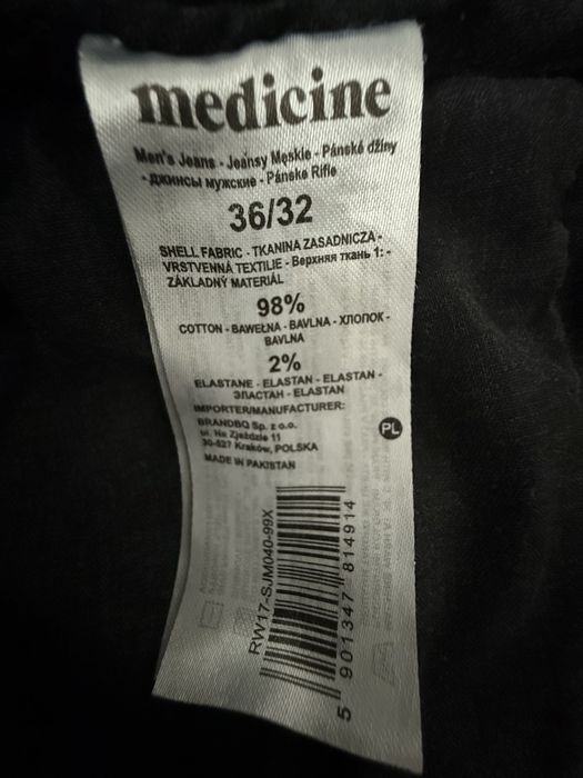 Spodnie męskie Medicine 36/32 XL DUŻY ROZMIAR