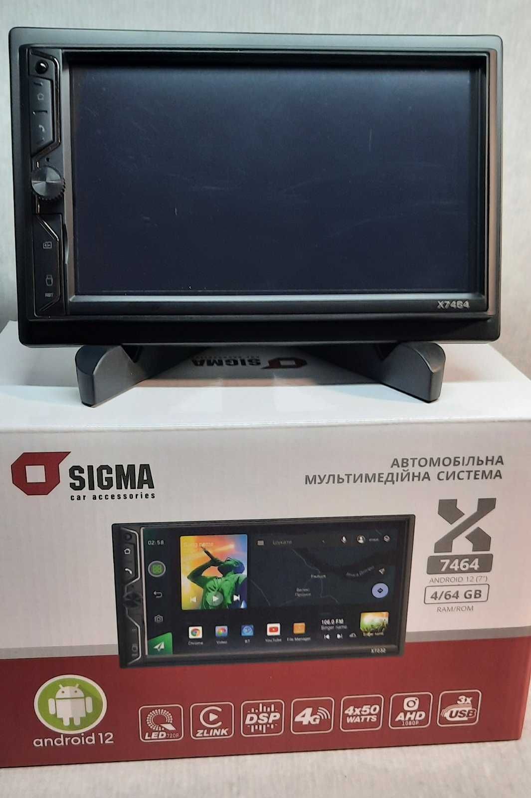 Автомобільна мультимедійна система Sigma X7464 4/64Gb 4G Carplay