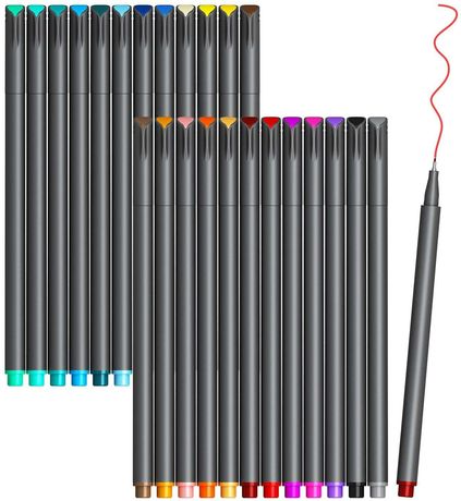 Цветные ручки для журналов VITOLER, ручки-маркеры для рисования тонкой