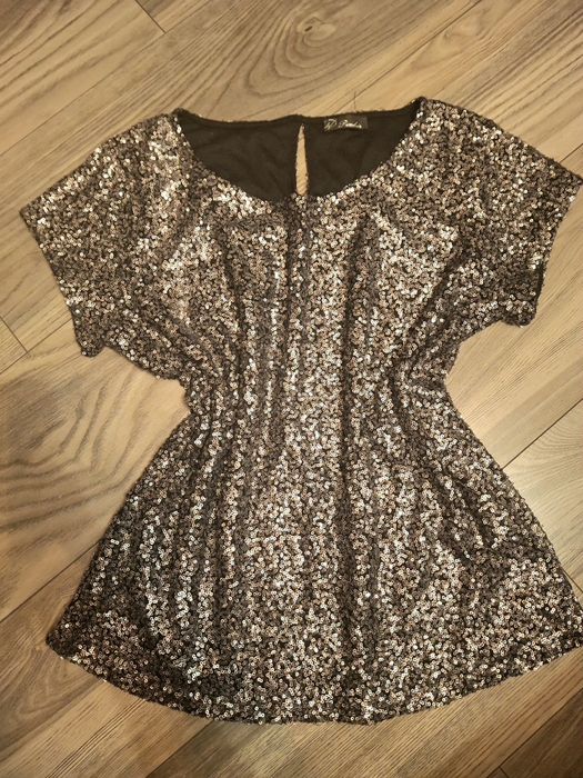 Bluzka damska imprezowa cekiny 40 L
