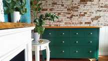Komoda drewniana 8 szuflad ikea hemnes leksvik szafa blat drewno