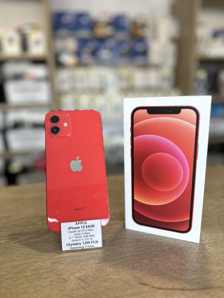 Apple iPhone 12 64GB -Red Shop GSM Zator/Biedronka