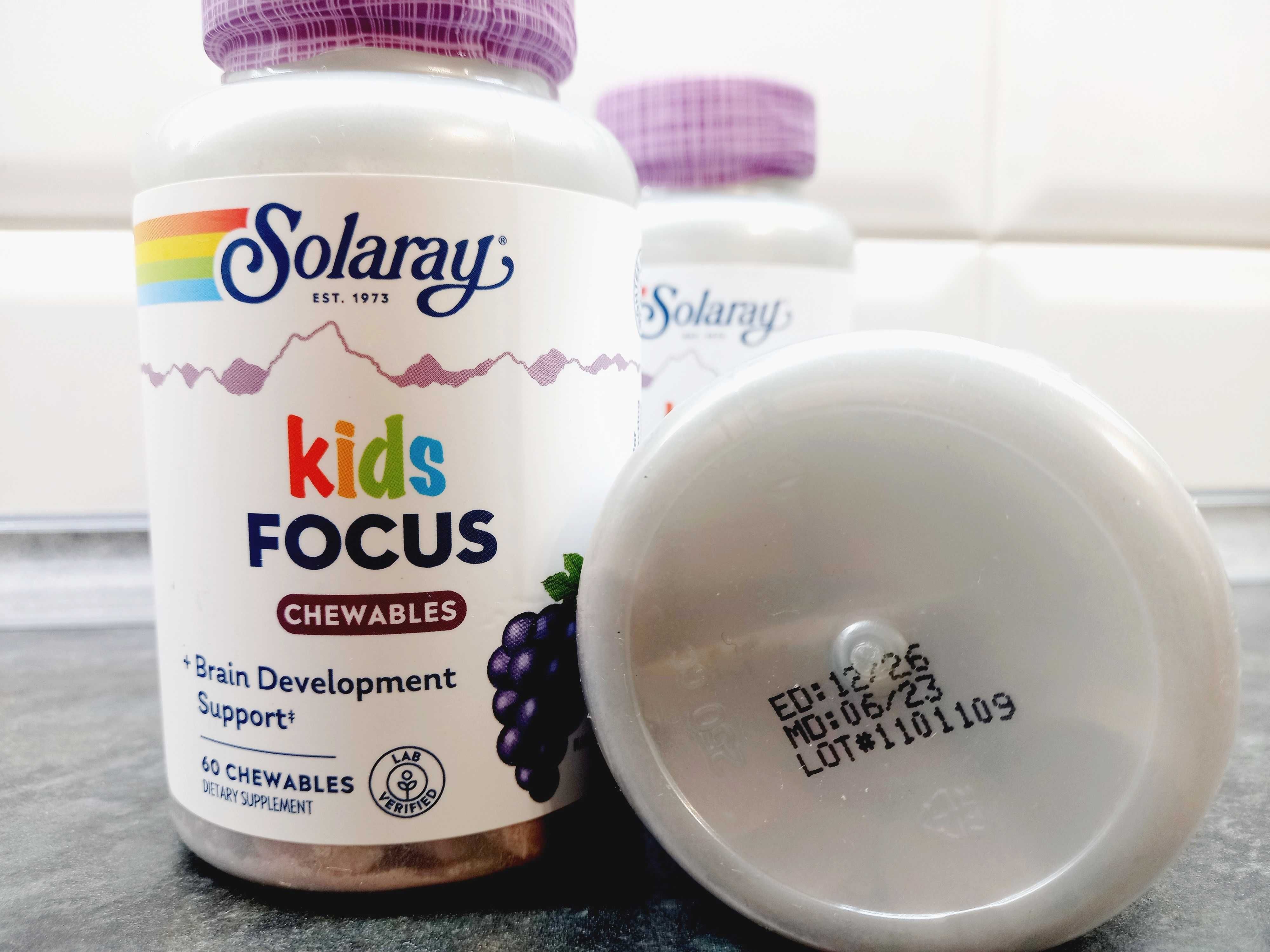 Solaray, Kids Focus (60 жев.таб.), детские витамины, дитячі вітаміни