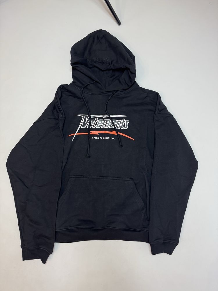 Худі Vetements Hi speed fashion INC M L black hoodie & balenciaga