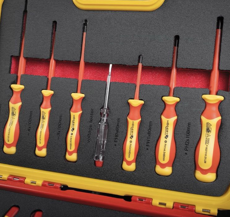 Ferramentas Isoladas Högert – Conjunto Novo 12 Peças com Mala