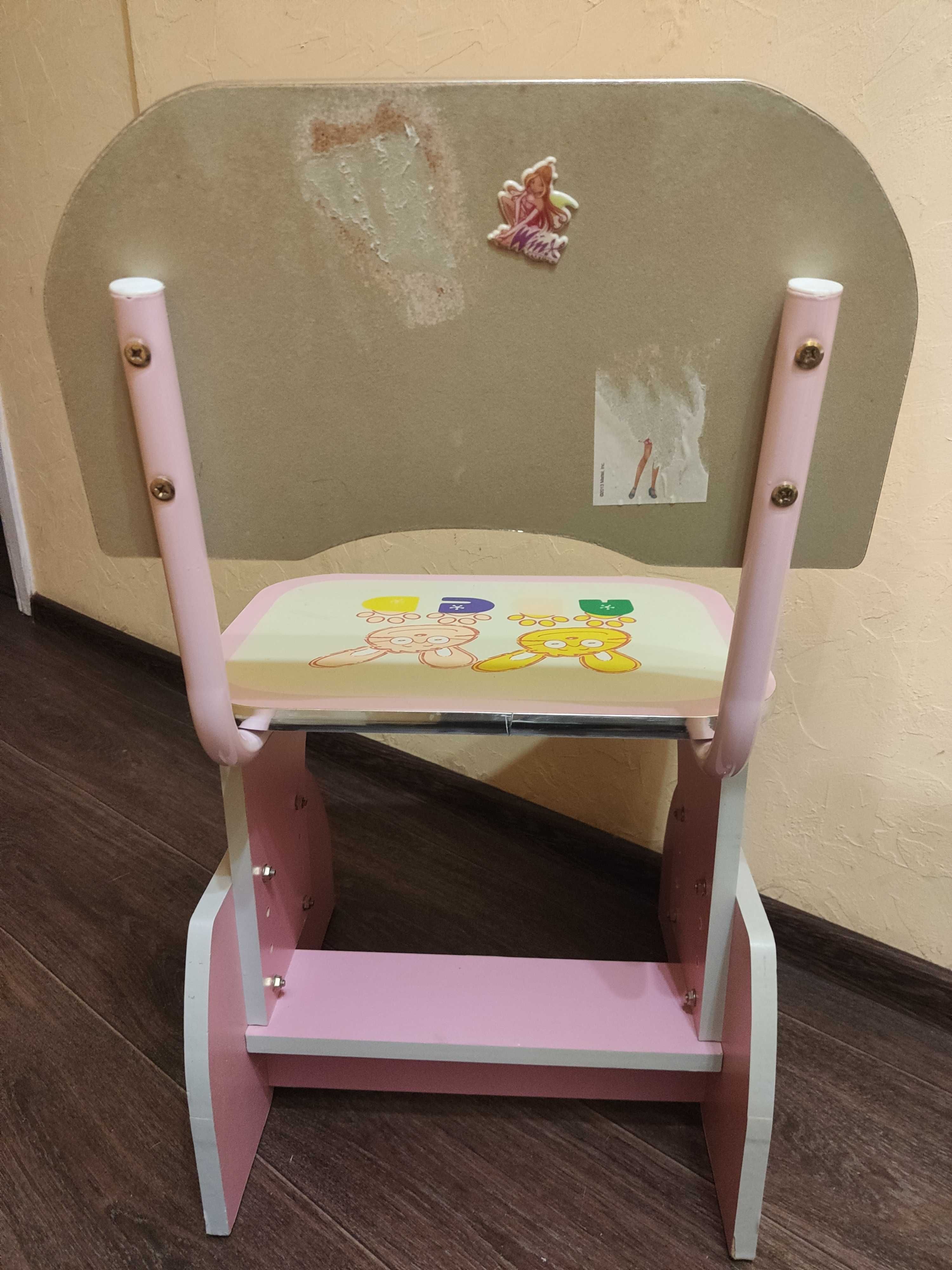 Парта зі стільцем растішка рожеві