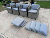 meble tarasowe TECHNORATTAN 8 foteli ogrodowy