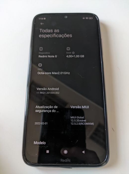 Redmi Note 8 4Gb/64Gb com capas e carregador incluídos
